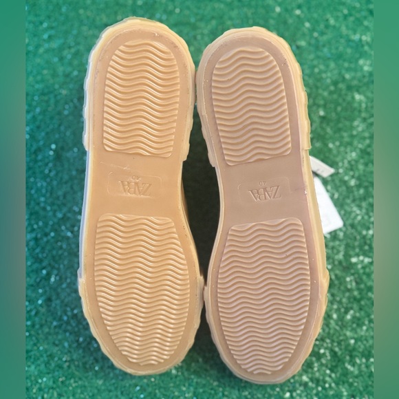 ZARA | Women's White Canvas Sneakers cream Sz 40 - Picture 7 of 7